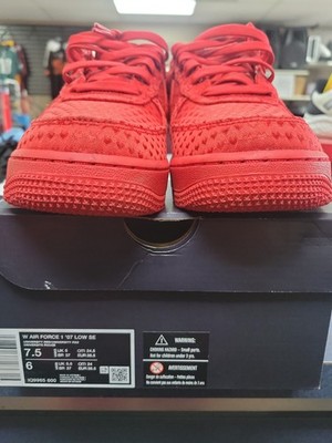 Nike Air Force 1 '07 Low SE Valentine's Day Red IQ9965-600 Womens Size 7.5 