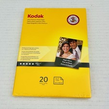 Kodak Premium Photo Paper 5x7, High Gloss, 20 sheets NEW Sealed