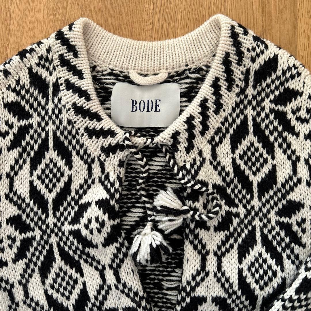 BODE Cardigans Black White Patterned S/M wool - image 7