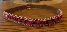 NOS Magic Forest Lake George NY Novelty Beaded Leather Belt Kids Youth Adult 24"