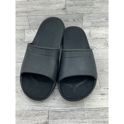 Crocs Mellow Recovery Slides Mens Size 11 Black Slip On Comfort Sandals 208392