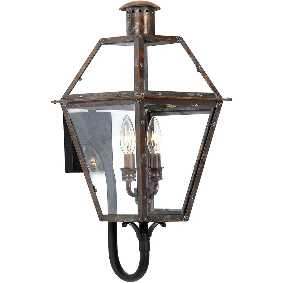 Rue De Royal - 2 Light Wall Lantern-Aged Copper Finish Outdoor Lantern Quoizel - Image 3 of 4