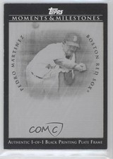 2008 Topps Moments & Milestones Printing Plate Black 1/1 Pedro Martinez HOF 5qi