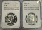 1969 S Kennedy Half Dollar Proof NGC PF 68 CAMEO PR68CAM Frosty 50C- Lot of Two