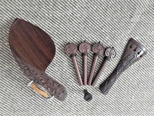 Excuisite Violin Parts -4/4 size -Tailpiece/Pegs/Chinrest in Palisander wood