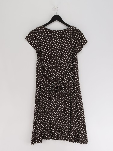 Rocha.John Rocha Women's Midi Dress UK 16 Brown 100% Viscose A-Line - Picture 2 of 5