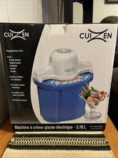 CuiZen Model CIM-1004B Ice Cream Freezer Maker 4 Qt. Blue