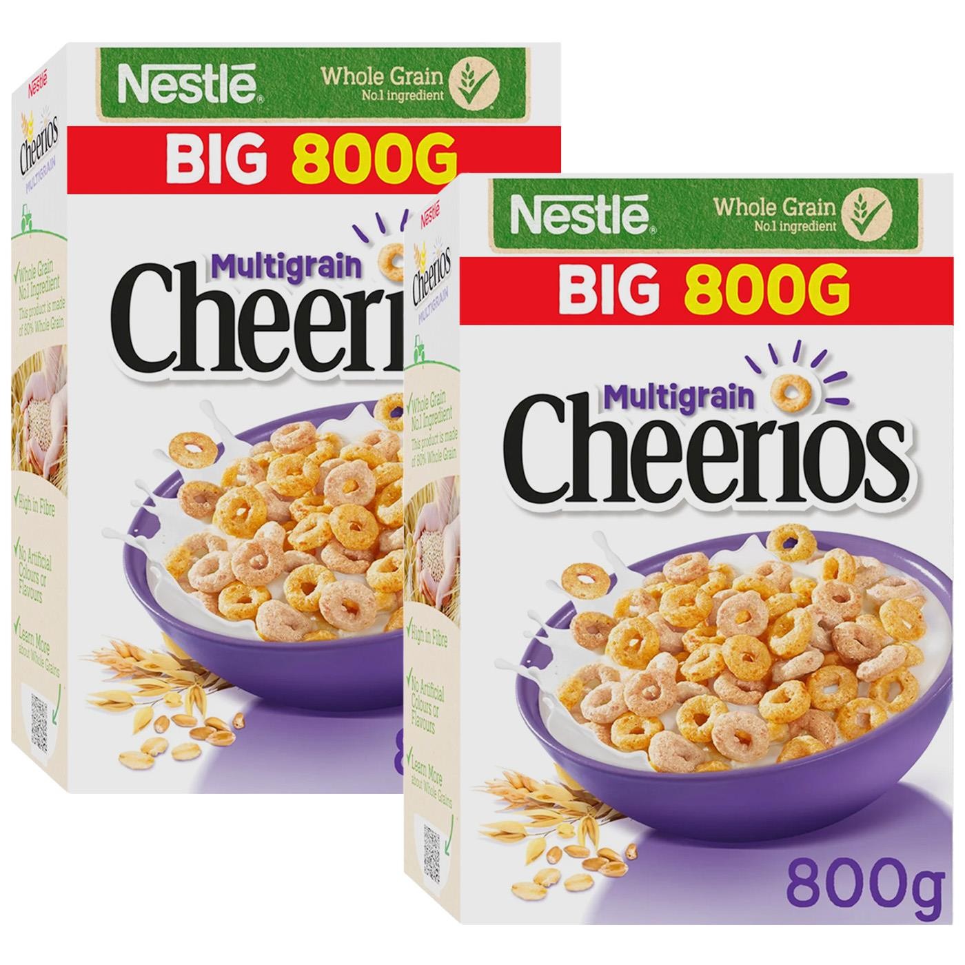 Nestle Cheerios Breakfast Multigrain Cereal Fibre Whole Grain Mega Pack 2 x 800g
