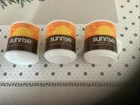 Vintage Nestle Sunrise Two Sided Milk Glass Stackable  Coffee Mugs Set Of 3