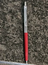 Vintage Papermate Double Heart Ball Point Pen Red & Chrome Click Orginal Smooth