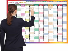 Agenda Da Parete 2025-2026, Formato A1, Grafico Annuale, Grande Planner Accademi