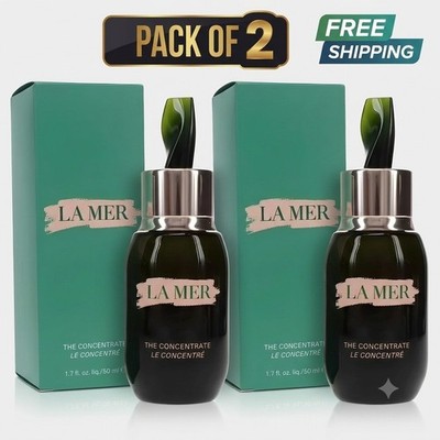 2 Pack La Mer The Concentrate Serum 1.7oz 50ml Each Face Treatment NIB