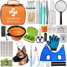 Dog First Aid Kit - Pet First Aid Kit for Dogs Pet Emergency Kit with Groomin...