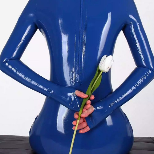 Unisex Latex Catsuit Rubber Tight Uniform 3D Breast Bodysuit Custom Made - Picture 2 of 9