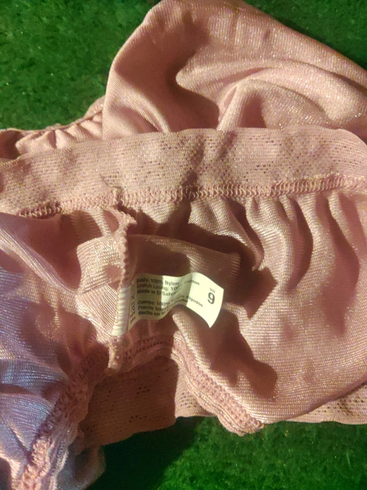 Bragas Hanes Talla 9 Corte Alto con Encaje Años 90 100% Nylon Suave Sedoso.  Foto 3 de 3