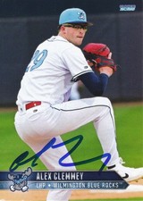 Alex Clemmey Signed 2025 Wilmington Blue Rocks Card #7 Nationals #7 Prospect!