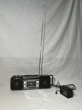 Vintage National RX-FM24X Auto-Reverse Radio Cassette Recorder, Powers On/As-Is