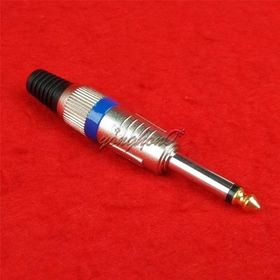 1Pcs 1/4'' 6.35mm Microphone Patch Snake Cable TS Male Plug Connector #iv