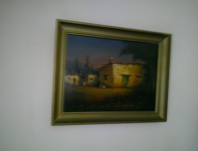 JAMES EVERETT STUART JUNE 13, 1938, ADOBE SHACK ACAPULCO MEXICO OIL ON BOARD