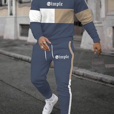 Men's autumn men's daily casual sportswear casual long-sleeved round neck