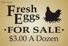 Fresh Egg Sale Hen Nest Chicken Tin Metal Signs Home D cor 8x12