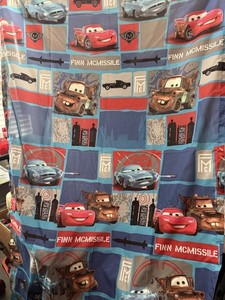 Vintage Disney Pixar Cars curtains Polyester set of 4 with tie backs