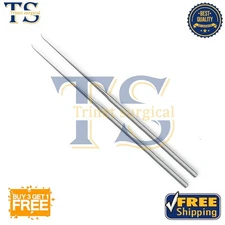 2pcs Hough Foot Plate Pick Slightly Curved Tip 15cm 6" ENT Surgical Instruments