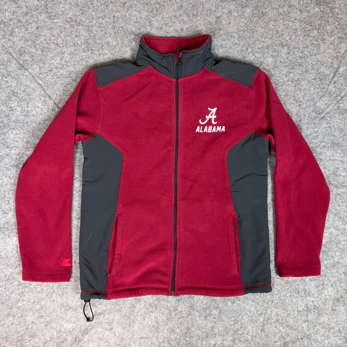 Alabama Crimson Tide Mens Jacket Medium Red Gray Fleece Sports NCAA Football