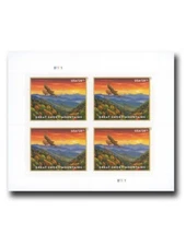 Great Smoky Mountains Priority Mail Express Stamp, Sheet of 4, $115 Face Value