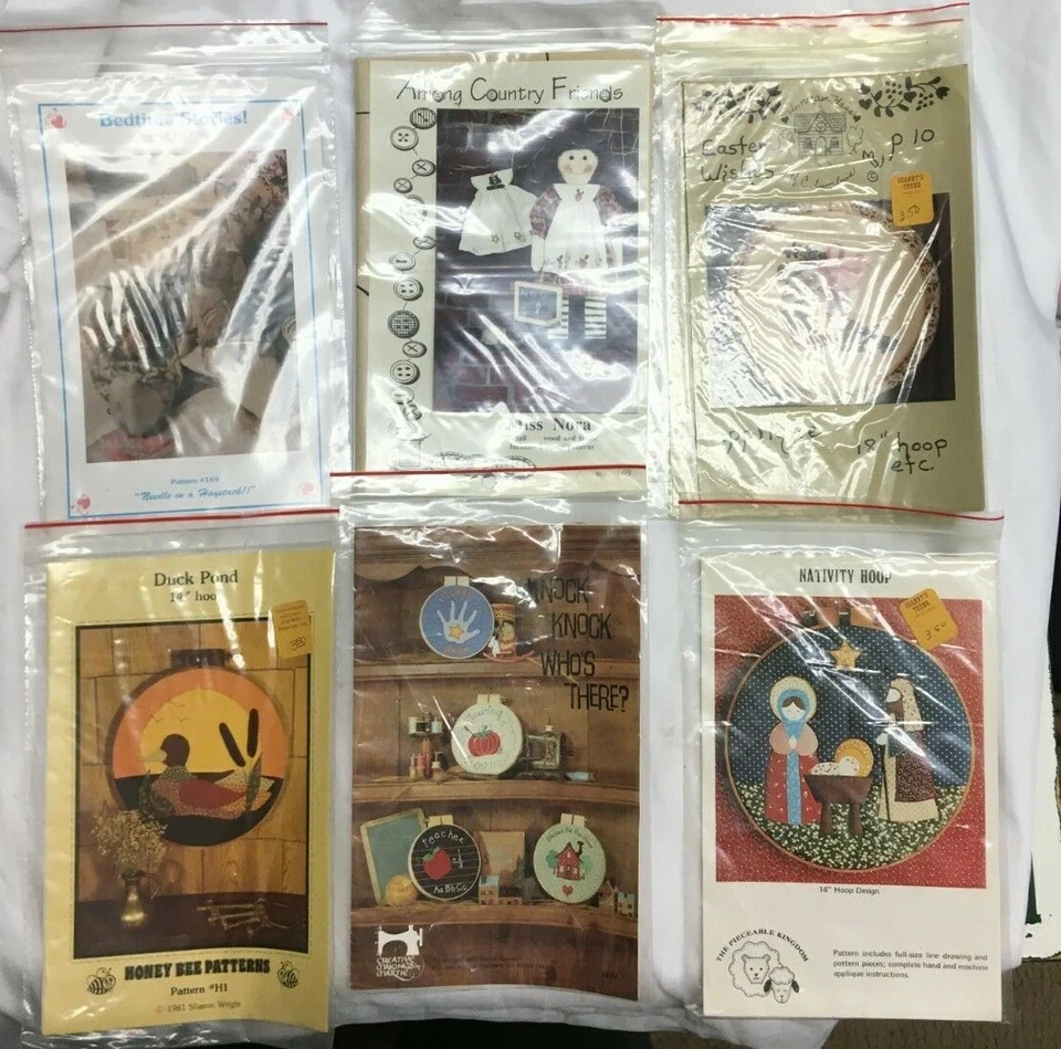 Vintage Applique & Doll Pattern Lot 1980's Among Country Friends Country Appliqu - Image 4 of 4