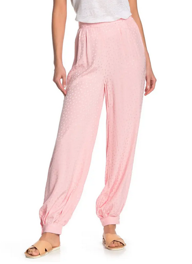Onia Jodie Jacquard Geo Cover-Up  Barrel Pants Tahiti Pink XS NWT $235