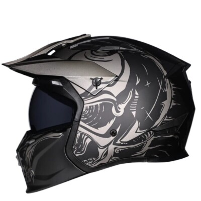 DOT Full Face Motorcycle Helmet Combination Racing Retro Motorbike Helmets