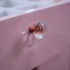 Rose Gold Crystal Knobs Elegant Cabinet Drawer Pulls, Home Hardware