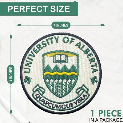 University Of Alberta Logo Iron On Patch - Sew Patch - Embroidered Patch 4''x4''
