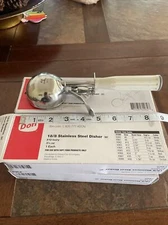 18/8 Stainless Steel Disher Ivory  3 1/4 Ounce Scoop