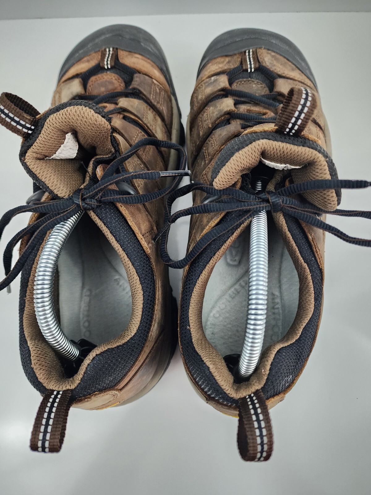 Scarpe da trekking Oxford da uomo Keen Dry taglia 11 marroni in pelle impermeabili acutamente asciutte