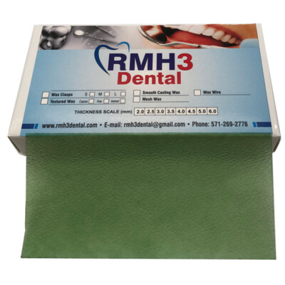 Coarse Grain Wax Sheet 0.3mm Green 14.5cm x 7.5cm 10/Box
