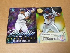 CHRISTIN STEWART LOT OF 2 TIGERS BEST GOLD REFRACTOR /50 CHROME MEGA BOX /250