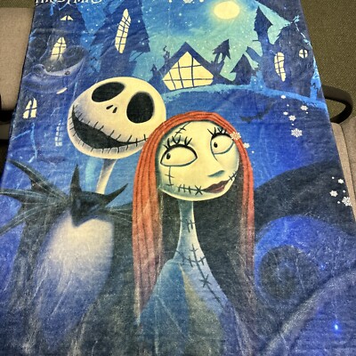 Disney's The Nightmare Before Christmas Jack Skellington Fleece Blanket Blue 48x