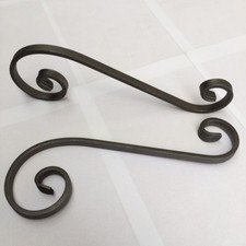 2 Wrought Iron Scrolls Weldable Mild Steel Metal Side Gates Railings Rails Fence