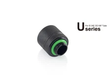 Bitspower G1/4" 3/8" ID, OD 5/8" OD Fitting, CC3U, Matte Black, 4pk