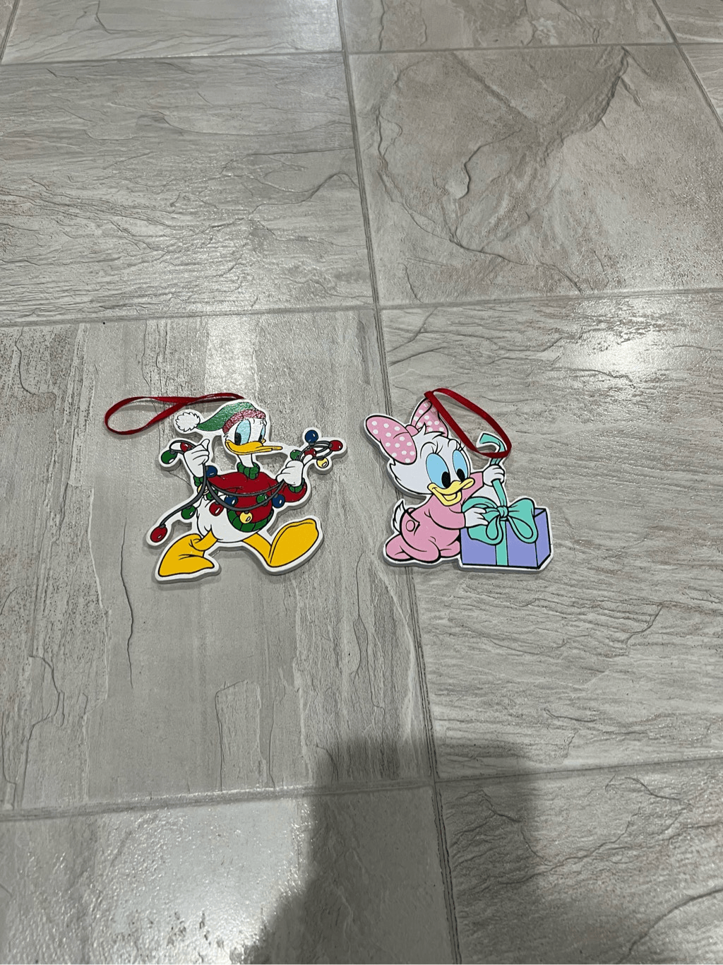 Disney Donald Duck and Baby Daisy Christmas Dock Ornament Set