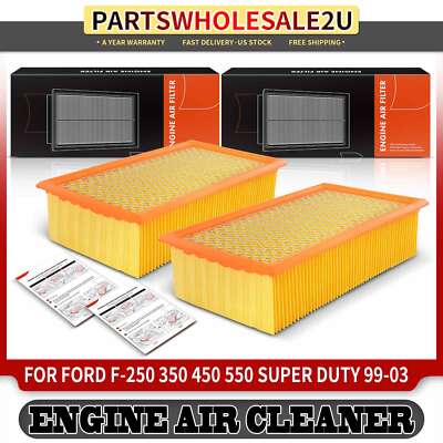2x Engine Air Filter for Ford Excursion F-250 F-350 F-450 F-550 Super ...