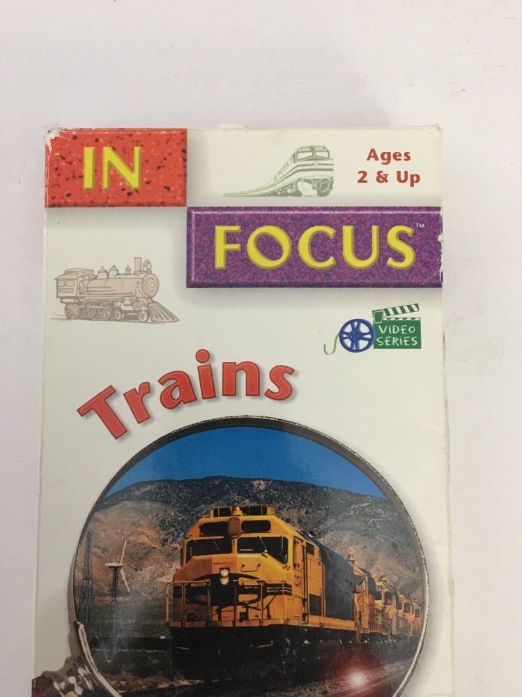 Trains In Focus-Video Field Trip For Kids-VHS-TESTED-RARE VINTAGE