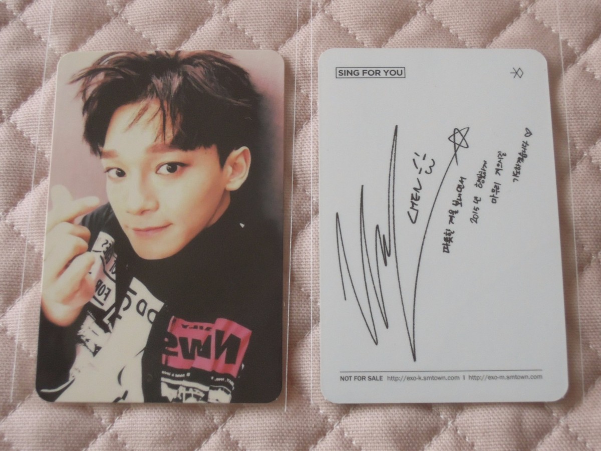 ver. Chen) EXO Winter Special Album Sing For You Photocard Korean 