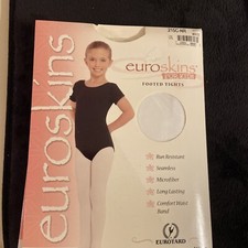 Euro skins 215C-NR White Footed Tights. L/XL New