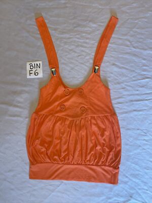 Peri Orange Suspender Tank Top women s size M