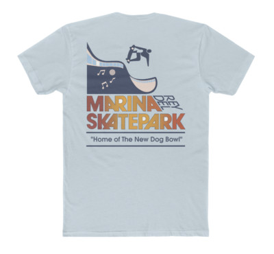 MARINA DEL REY Skatepark shirt  ( Dogtown skateboard deck -  Powell Peralta deck