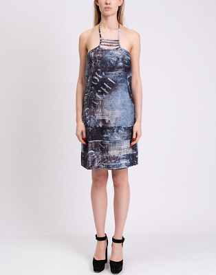 RRP  350 ERMANNO ERMANNO SCERVINO Sheath Dress Size IT 42 / S-M Halterneck