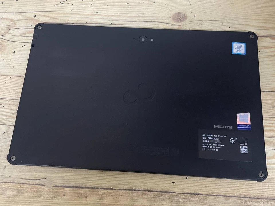 Fujitsu ARROWS Tab Q738/SB SSD 128GB RAM 4GB Tablet Black Good GP - Image 2 of 4